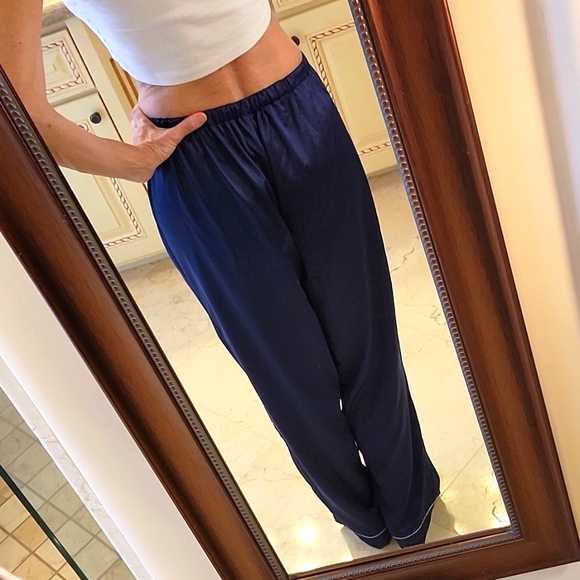 Identity Lingerie Baby Blue Silky Pajama Bottoms, M/L - Picture 7 of 15
